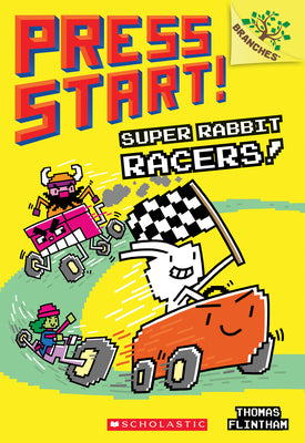 Book cover for Super Rabbit Racers!: A Branches Book (Press Start! #3): Volume 3