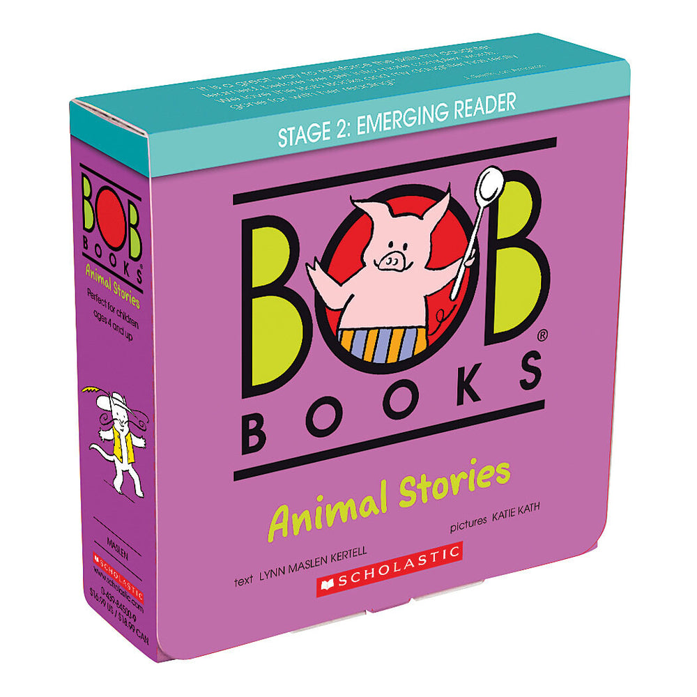 Book cover for Bob Books - Animal Stories Box Set Phonics, Ages 4 and Up, Kindergarten (Stage 2: Emerging Reader)
