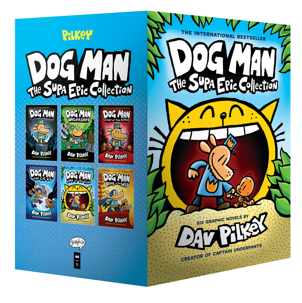 Book cover for Dog Man: The Supa Epic Collection: From the Creator of Captain Underpants (Dog Man #1-6 Box Set)