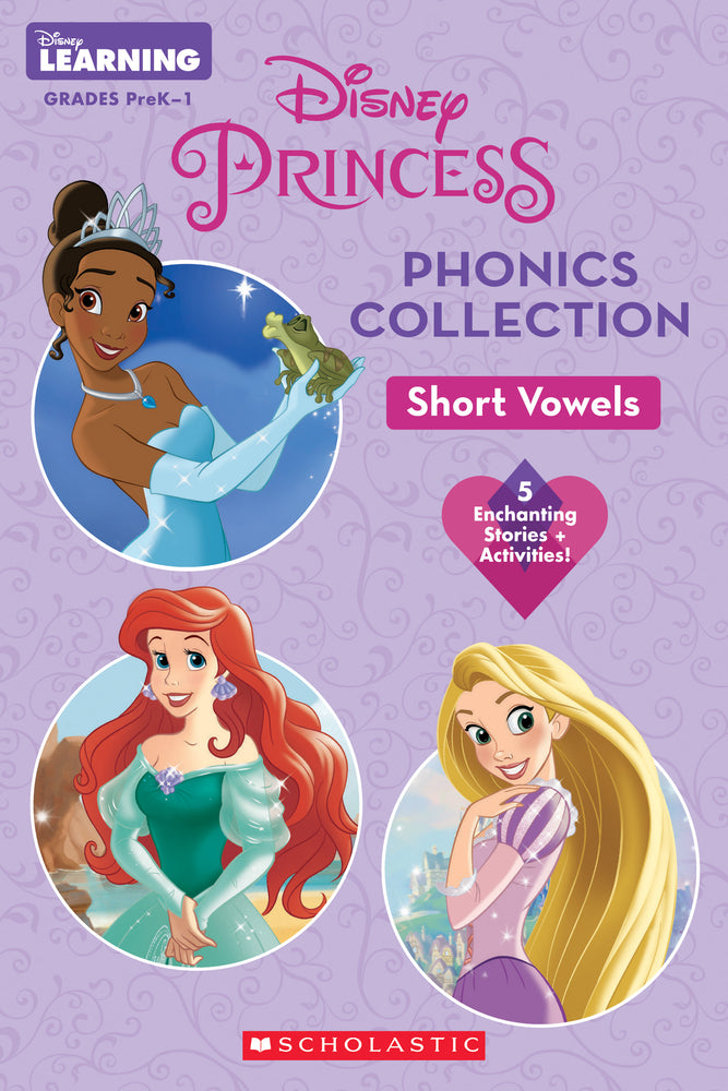 Book cover for Disney Princess Phonics Collection: Short Vowels (Disney Learning: Bind-Up)