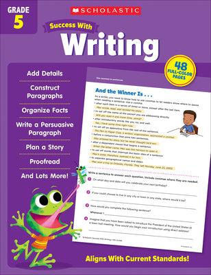 Book cover for Scholastic Success with Writing Grade 5 Workbook