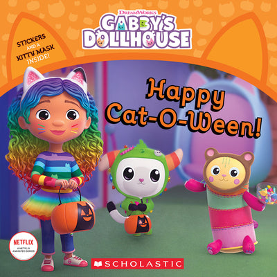 Book cover for Happy Cat-O-Ween! (Gabby's Dollhouse Storybook)