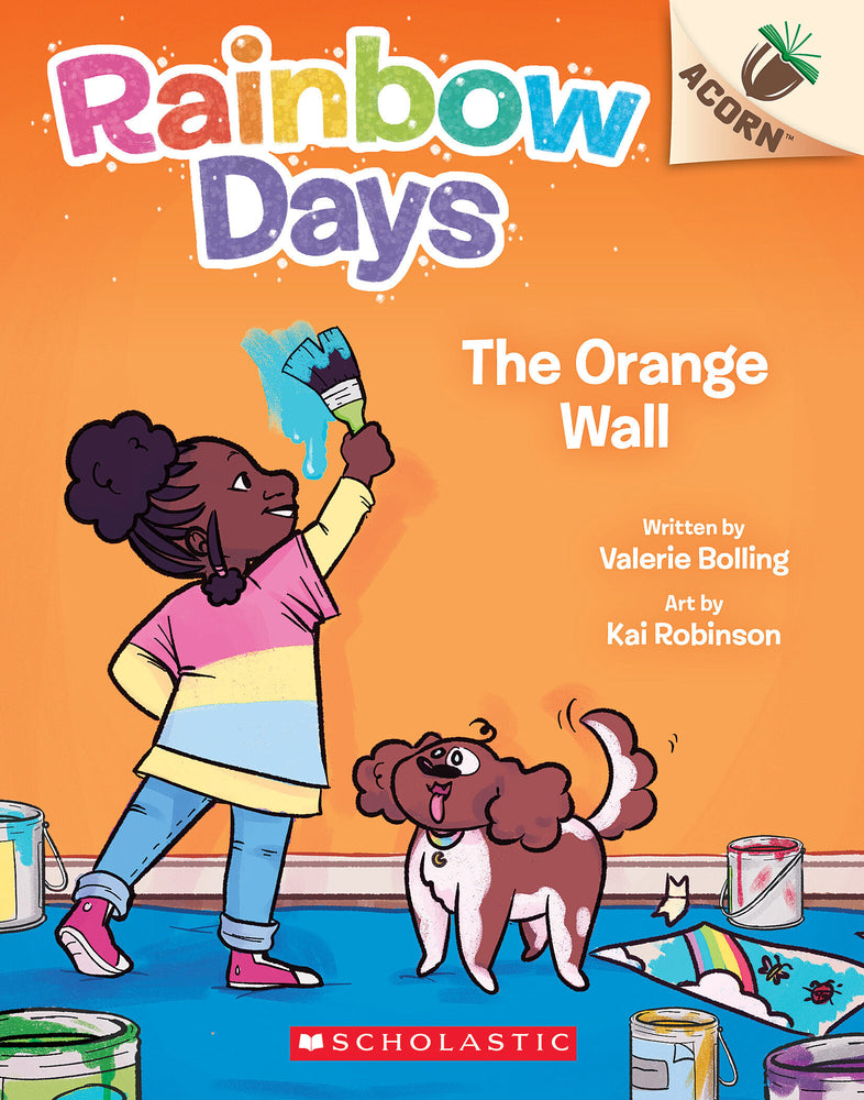 Book cover for The Orange Wall: An Acorn Book (Rainbow Days #3)