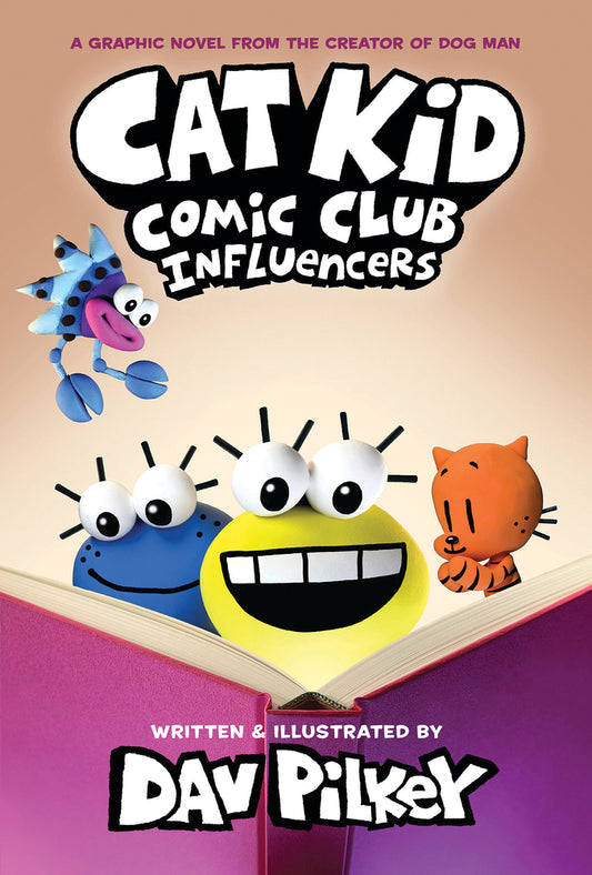 Book cover for Cat Kid Comic Club: Influencers: A Graphic Novel (Cat Kid Comic Club #5): From the Creator of Dog Man