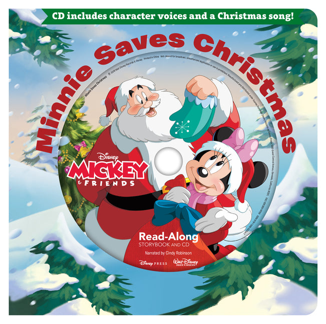 Book cover for Minnie Saves Christmas Readalong Storybook & CD