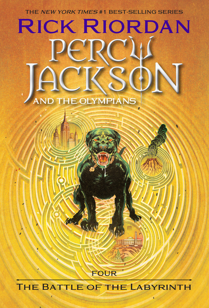 Book cover for Percy Jackson and the Olympians, Book Four: The Battle of the Labyrinth