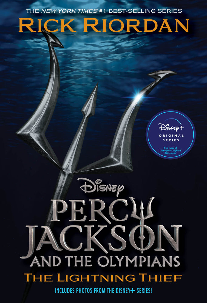 Book cover for Percy Jackson and the Olympians, Book One: Lightning Thief Disney+ Tie in Edition