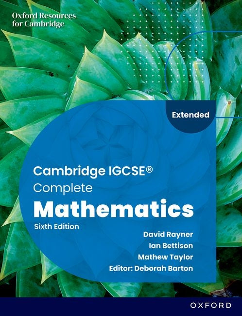 Book cover for Cambridge IGCSE Complete Mathematics Extended Student Book 6