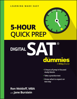 Book cover for Digital SAT 5-Hour Quick Prep for Dummies