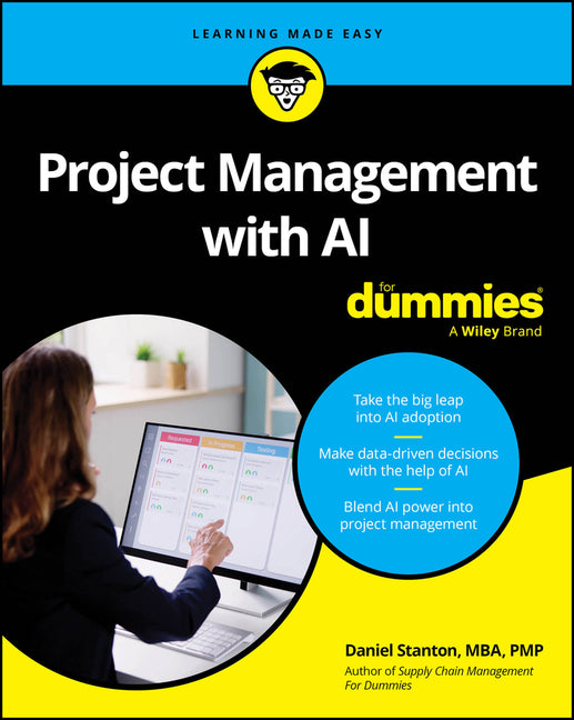 Book cover for Project Management with AI for Dummies