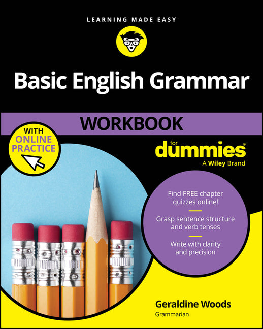 Book cover for Basic English Grammar Workbook for Dummies (+ Chapter Quizzes Online)