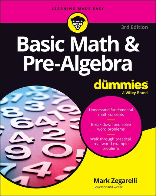 Book cover for Basic Math & Pre-Algebra for Dummies