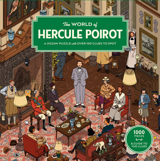 Book cover for The World of Hercule Poirot 1000 Piece Puzzle: A 1000-Piece Jigsaw Puzzle