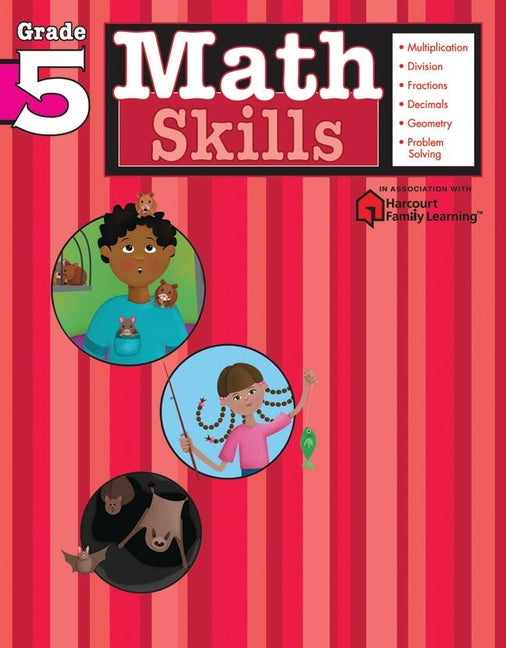 Book cover for Math Skills: Grade 5 (Flash Kids Harcourt Family Learning)