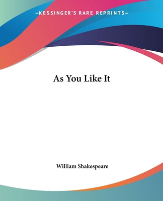 Book cover for As You Like It