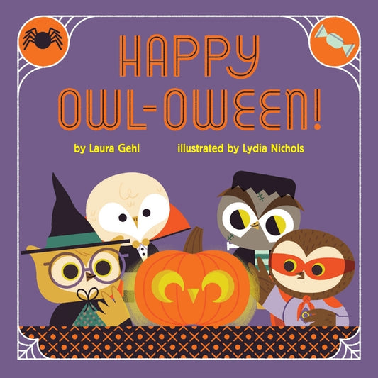 Book cover for Happy Owl-Oween!: A Halloween Story Board Book