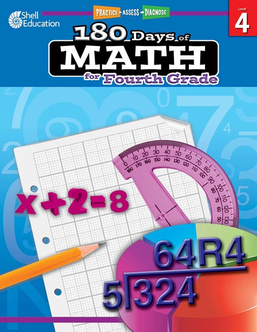 Book cover for 180 Days(tm) Math for Fourth Grade: Practice, Assess, Diagnose