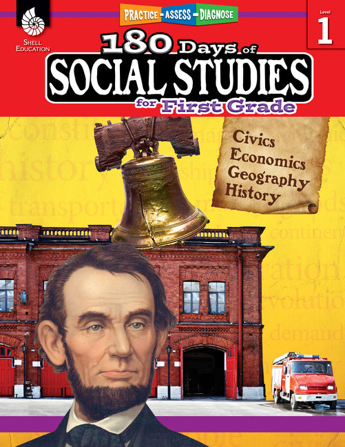 Book cover for 180 Days(tm) Social Studies for First Grade: Practice, Assess, Diagnose