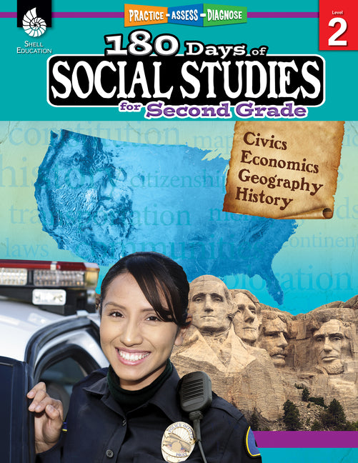 Book cover for 180 Days(tm) Social Studies for Second Grade: Practice, Assess, Diagnose