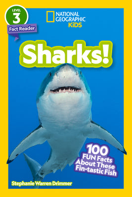 Book cover for National Geographic Readers: Sharks!: 100 Fun Facts about These Fin-Tastic Fish