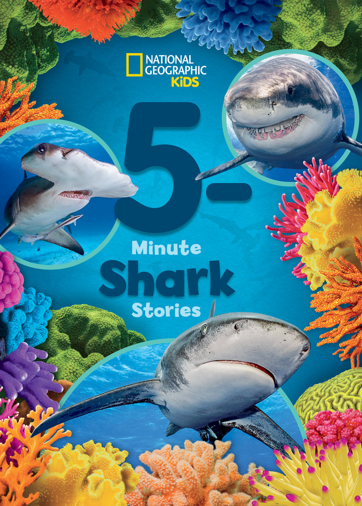 Book cover for National Geographic Kids 5-Minute Shark Stories