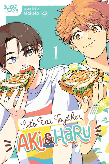 Book cover for Let's Eat Together, Aki and Haru, Volume 1