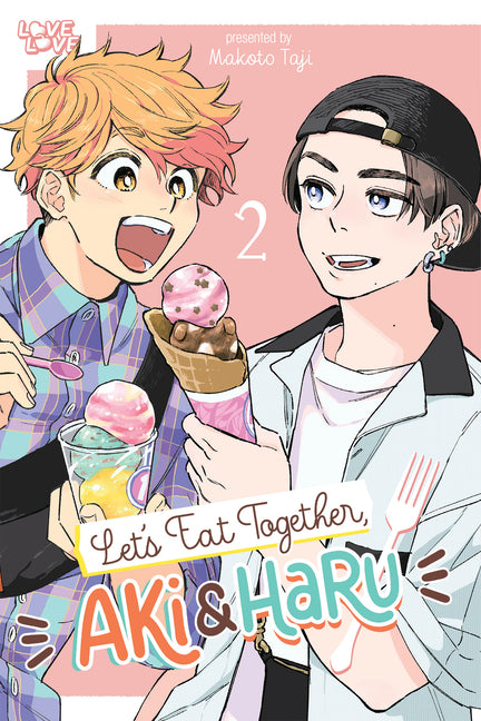 Book cover for Let's Eat Together, Aki and Haru, Volume 2