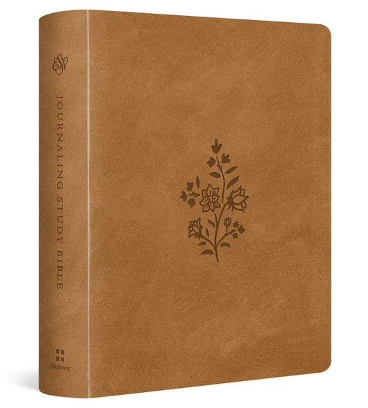 Book cover for ESV Journaling Study Bible (Trutone Over Board, Nubuck Caramel)