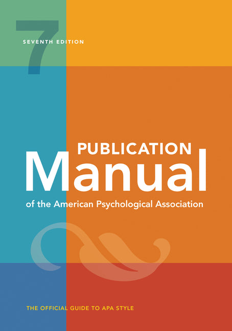 Book cover for Publication Manual (Official) 7th Edition of the American Psychological Association