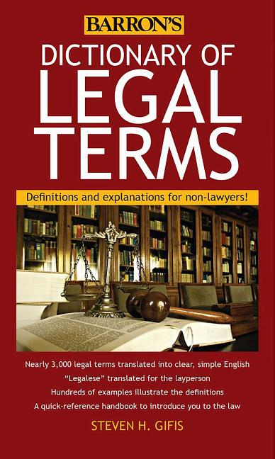 Book cover for Dictionary of Legal Terms: Definitions and Explanations for Non-Lawyers