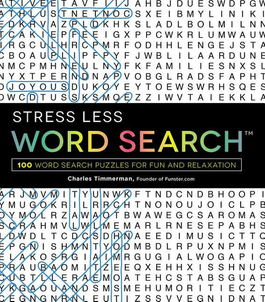 Book cover for Stress Less Word Search: 100 Word Search Puzzles for Fun and Relaxation