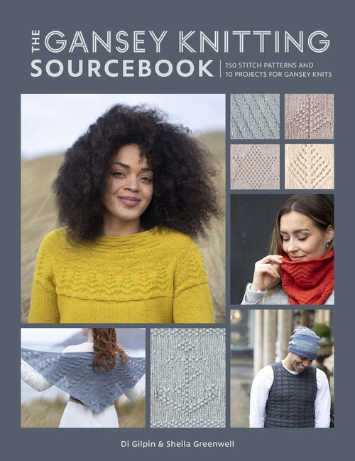 Book cover for Gansey Knitting Sourcebook: 150 Stitch Patterns and 10 Projects for Gansey Knits
