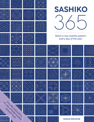 Book cover for Sashiko 365: Stitch a New Sashiko Embroidery Pattern Every Day of the Year