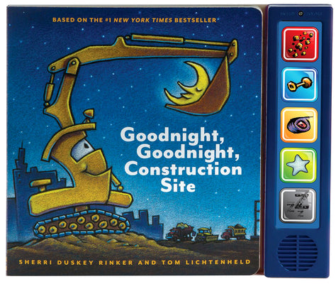 Book cover for Goodnight Goodnight Construction Site Sound Book: (Construction Books for Kids, Books with Sound for Toddlers, Children's Truck Books, Read Aloud Book