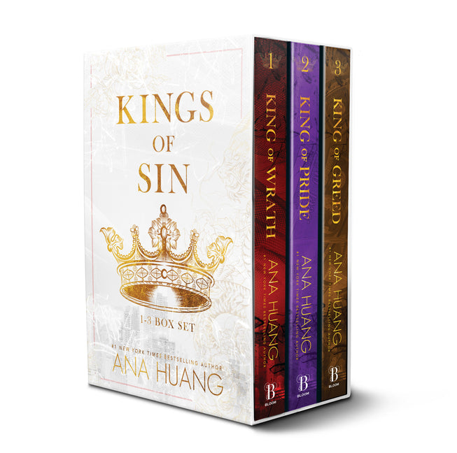 Book cover for Kings of Sin Series Boxed Set, Books 1-3: King of Wrath, King of Pride, and King of Greed