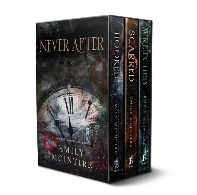 Book cover for Never After Series Boxed Set, Books 1-3: Hooked, Scarred, and Wretched