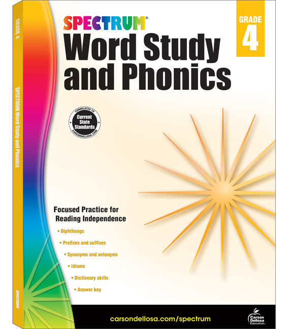 Book cover for Spectrum Word Study and Phonics, Grade 4: Volume 83