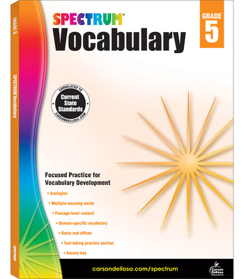 Book cover for Spectrum Vocabulary, Grade 5