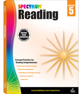 Book cover for Spectrum Reading Workbook, Grade 5