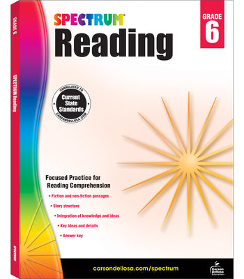 Book cover for Spectrum Reading Workbook, Grade 6