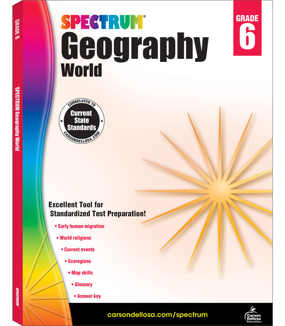 Book cover for Spectrum Geography, Grade 6: World Volume 96