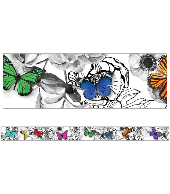 Book cover for Woodland Whimsy Butterflies Straight Bulletin Board Borders