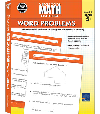 Book cover for Singapore Math Challenge Word Problems, Grades 3 - 5: Volume 2