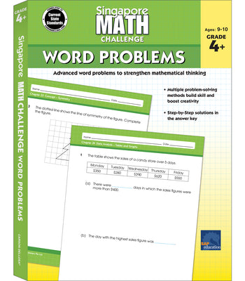 Book cover for Singapore Math Challenge Word Problems, Grades 4 - 6: Volume 3