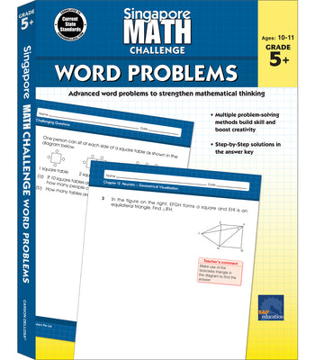 Book cover for Singapore Math Challenge Word Problems, Grades 5 - 8: Volume 4