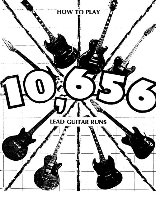 Book cover for How to Play 10,656 Lead Guitar Runs: With 888 easy to read diagrams