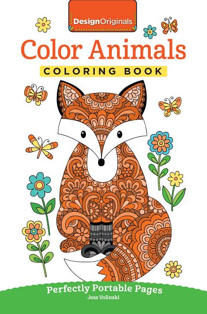 Book cover for Color Animals Coloring Book: Perfectly Portable Pages