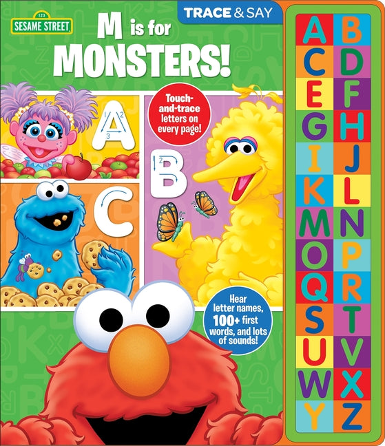 Book cover for Sesame Street: M Is for Monsters! Trace & Say Sound Book [With Battery]