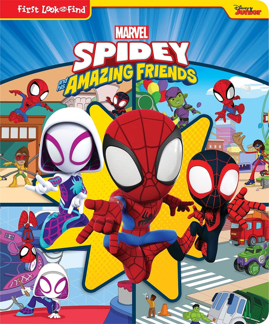 Book cover for Disney Junior Marvel Spidey and His Amazing Friends: First Look and Find