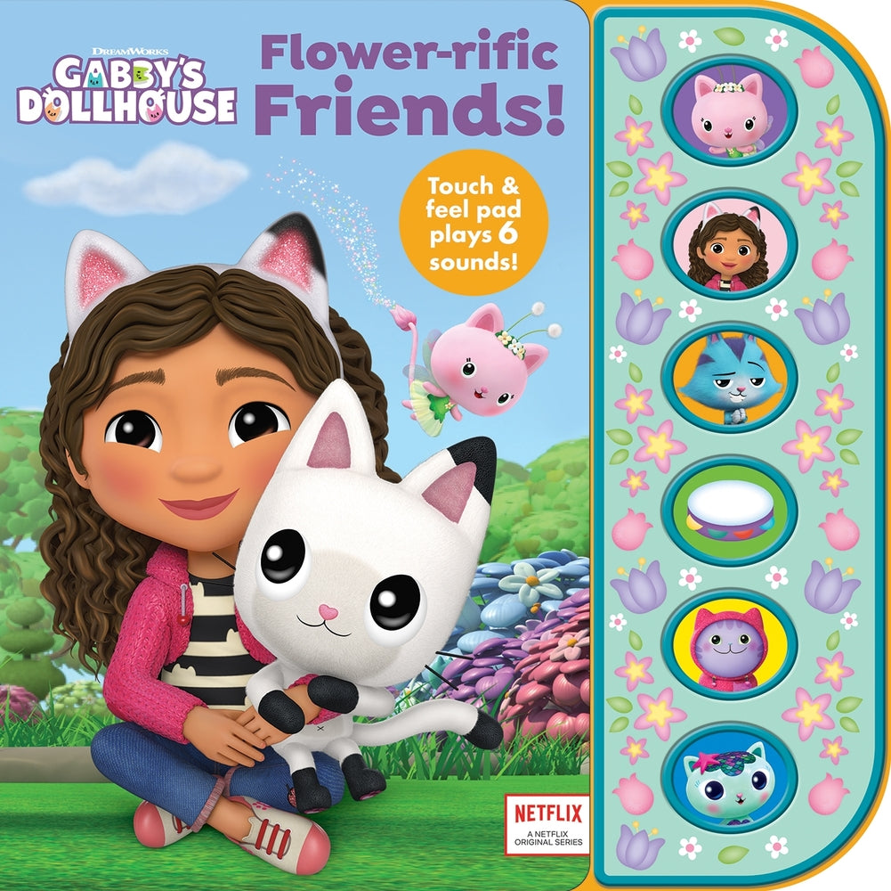 Book cover for DreamWorks Gabby's Dollhouse: Flower-Rific Friends! Sound Book